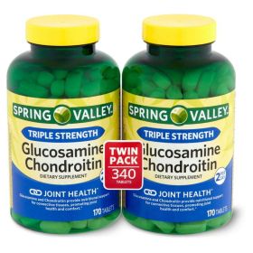 Spring Valley Glucosamine Chondroitin Dietary Supplement Twin Pack, 340 Count, 2 Pack