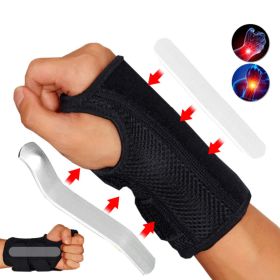 Wrist Support Brace Splint Compression Sleeve Arthritis Carpal Tunnel Hand Sport (Color: Left hand, size: L/XL)